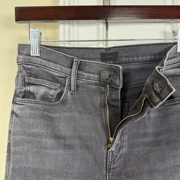 MOTHER The Weekender Jeans Women's 27 (27/31) Black Flared Stretch Denim NEW - Picture 5 of 11